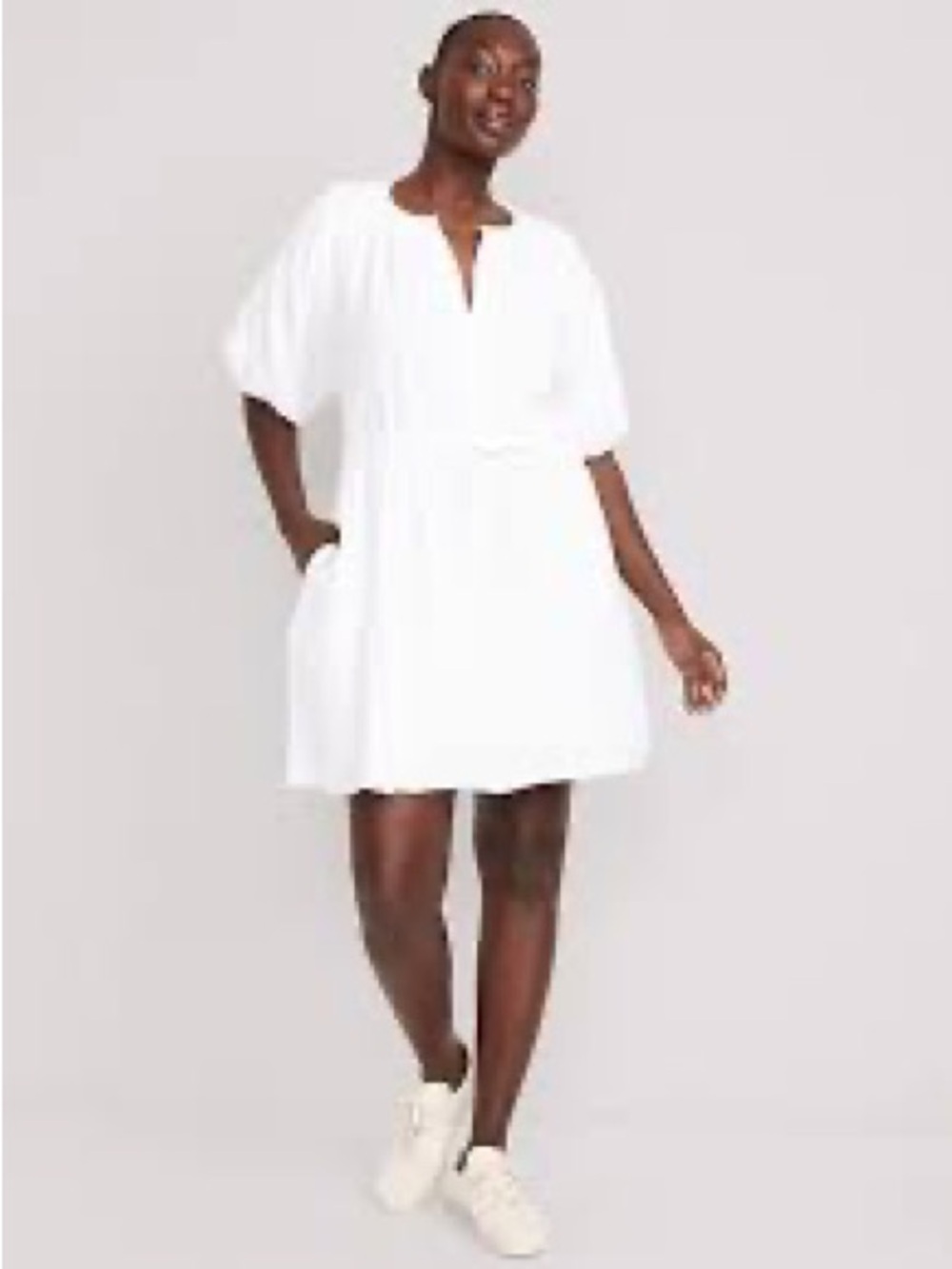 Old Navy Waist define puffed sleeve Poet Mini Dress